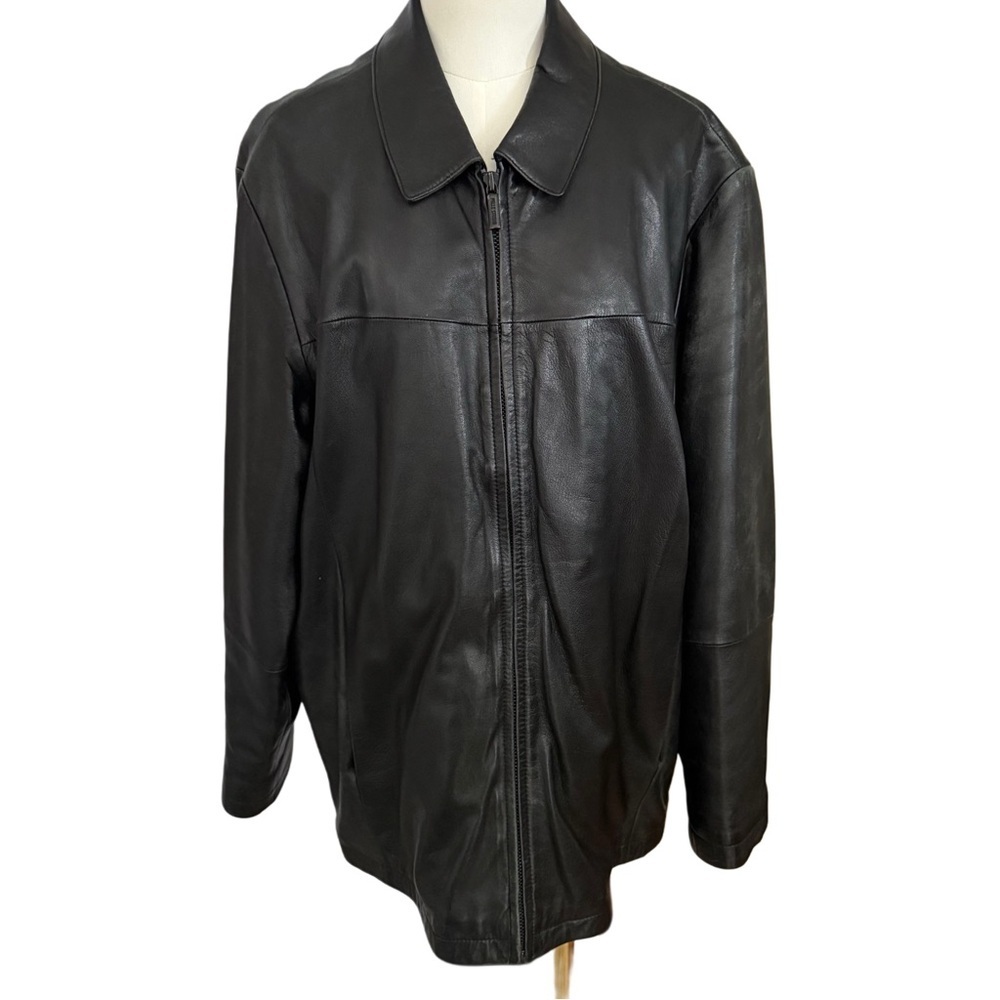 Wilsons Leather Jacket Men’s Size L Black Thinsulate Liner Removable Y2K Vtg